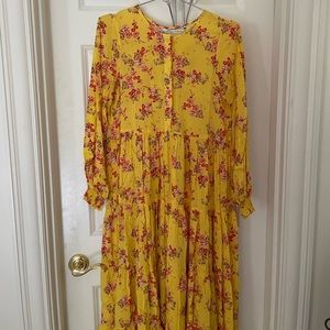 Zara Floral Boho Peasant Dress Size Small